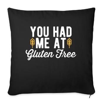 Funny You Had Me At Gluten Free For Gluten Free Lo - Sofakissenbezug 45 x 45 cm - Schwarz - Vorne