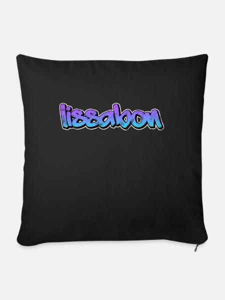 Lissabon - Sofakissenbezug 45 x 45 cm - Schwarz
