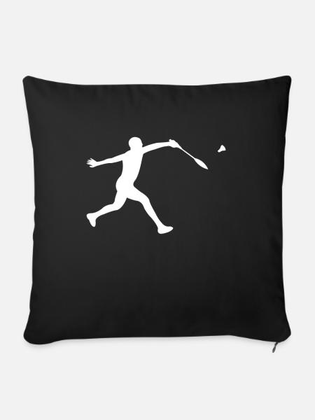 Badminton - Sofakissenbezug 45 x 45 cm - Schwarz