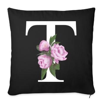 T - Sofakissenbezug 45 x 45 cm - Schwarz - Vorne