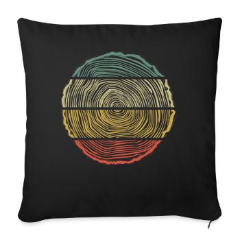 Holz Retro Tischler Holzfäller Schreiner - Sofakissenbezug 45 x 45 cm - Schwarz - Vorne
