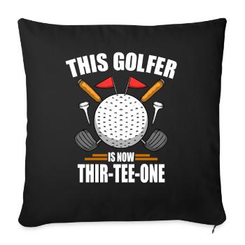 Geburtstag Golfshirts für Herren 31st Year Old Golfen - Sofakissenbezug 45 x 45 cm - Schwarz - Vorne