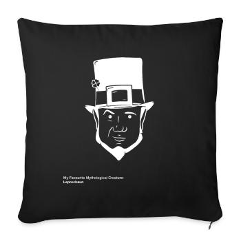 My favourite Mtythological Creature Leprechaun - Sofa pillowcase 17,3'' x 17,3'' (45 x 45 cm) - black - Front