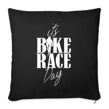 It is the day of the cycling race bike race bike - Sofa pillowcase 17,3'' x 17,3'' (45 x 45 cm) - black - Front