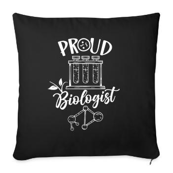 Fier biologiste Biologiste Professeur de biologie - Housse de coussin décorative 45 x 45 cm - noir - Devant