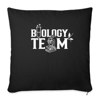 Équipe de biologie Biologiste Biologiste Professeur de biologie - Housse de coussin décorative 45 x 45 cm - noir - Devant