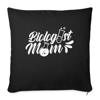 Biologiste Maman Professeur de biologie Biologiste Biologie - Housse de coussin décorative 45 x 45 cm - noir - Devant