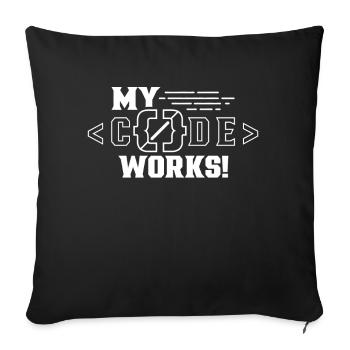 Mein Code Funktioniert Programmieren Coding Coder - Sofakissenbezug 45 x 45 cm - Schwarz - Vorne