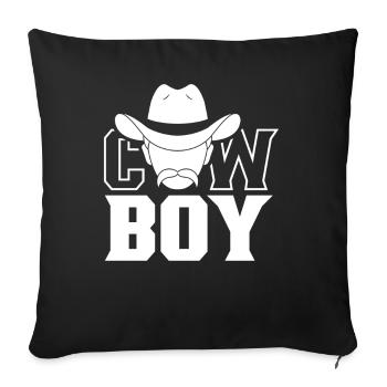 Cowboy Cute Sayings Texas Cowboys - Sofa pillowcase 17,3'' x 17,3'' (45 x 45 cm) - black - Front