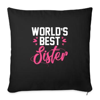 sister - Sofa pillowcase 17,3'' x 17,3'' (45 x 45 cm) - black - Front
