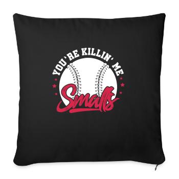 Softball joueur de baseball sports lanceur cadeau - Housse de coussin décorative 45 x 45 cm - noir - Devant