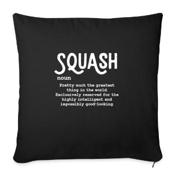Squash - Sofa pillowcase 17,3'' x 17,3'' (45 x 45 cm) - black - Front