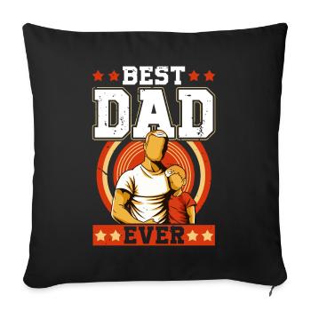 Best Dad Forever - Sofa pillowcase 17,3'' x 17,3'' (45 x 45 cm) - black - Front