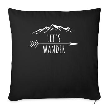 Promenons-nous - Randonnée et alpinisme - Housse de coussin décorative 45 x 45 cm - noir - Devant