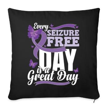 Epilepsy Awareness Gifts - Sofa pillowcase 17,3'' x 17,3'' (45 x 45 cm) - black - Front