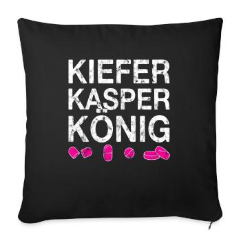 Techno party feiern Spruch - Sofakissenbezug 45 x 45 cm - Schwarz - Vorne