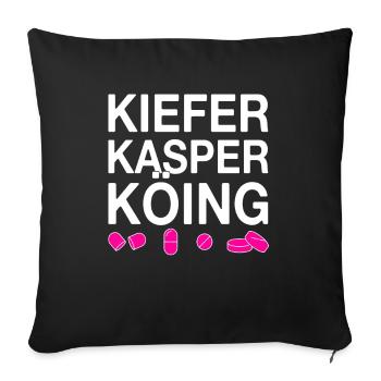 Techno party feiern Spruch - Sofakissenbezug 45 x 45 cm - Schwarz - Vorne