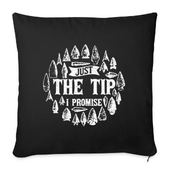 Arrowhead Hunter Speerspitzen Pfeilspitze - Sofakissenbezug 45 x 45 cm - Schwarz - Vorne