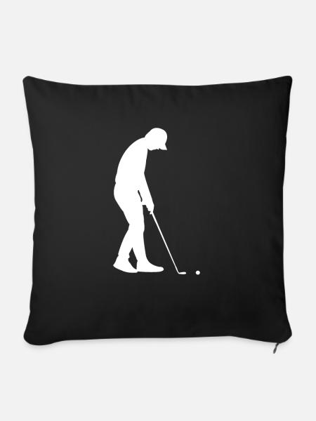 Golf Silhouette - Sofakissenbezug 45 x 45 cm - Schwarz