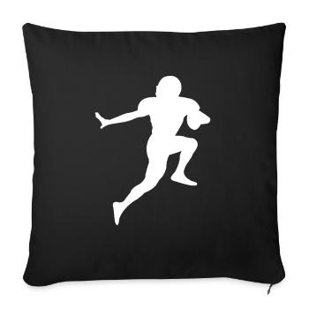 Football américain - Housse de coussin décorative 45 x 45 cm - noir - Devant