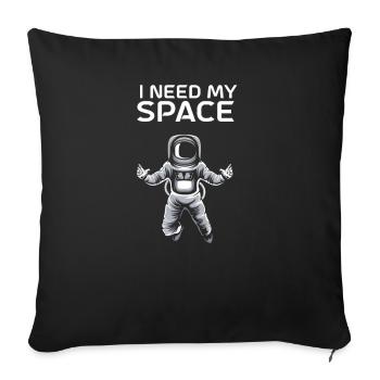 J’ai besoin de mon espace - Weltraum Astronaut - Housse de coussin décorative 45 x 45 cm - noir - Devant