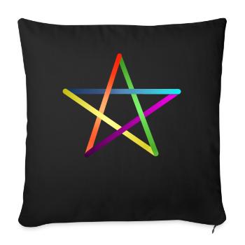 Triangles - graphics - graphic design - Sofa pillowcase 17,3'' x 17,3'' (45 x 45 cm) - black - Front