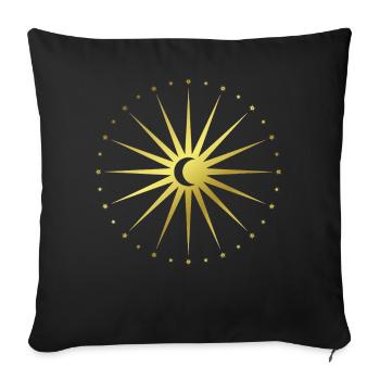 Stars - Moon - Constellation - Star - Graphics - Sofa pillowcase 17,3'' x 17,3'' (45 x 45 cm) - black - Front