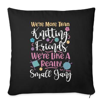 Tricoter Tricoter Nous sommes plus que - Housse de coussin décorative 45 x 45 cm - noir - Devant