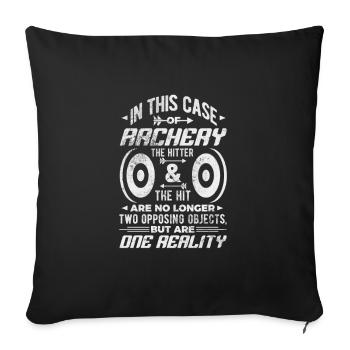 Bogenschiessen Bogenschütze Bogen Pfeil Geschenk - Sofakissenbezug 45 x 45 cm - Schwarz - Vorne