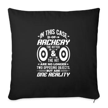 Archerie - Housse de coussin décorative 45 x 45 cm - noir - Devant
