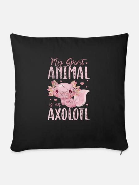 Axolotl Wassertier Wasser Geschenk - Sofakissenbezug 45 x 45 cm - Schwarz