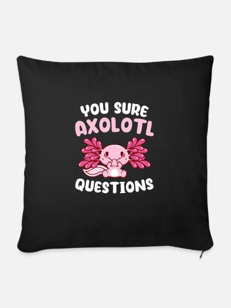 Axolotl - Sofakissenbezug 45 x 45 cm - Schwarz