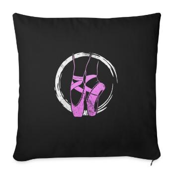 Ballett - Sofakissenbezug 45 x 45 cm - Schwarz - Vorne