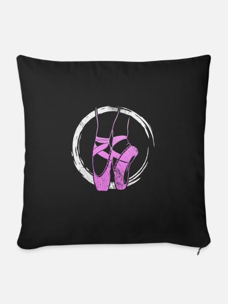 Ballett - Sofakissenbezug 45 x 45 cm - Schwarz