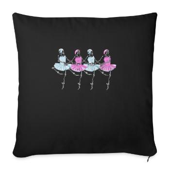 Ballet - Sofa pillowcase 17,3'' x 17,3'' (45 x 45 cm) - black - Front