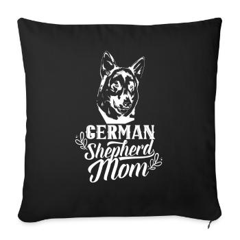 German Shepherd Mama Girl Pet Cute - Sofa pillowcase 17,3'' x 17,3'' (45 x 45 cm) - black - Front