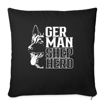 Berger allemand Pet Mignons Amants - Housse de coussin décorative 45 x 45 cm - noir - Devant