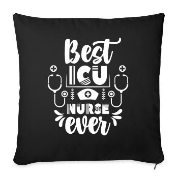Best Intensive Care Nurse Ever - Sofa pillowcase 17,3'' x 17,3'' (45 x 45 cm) - black - Front