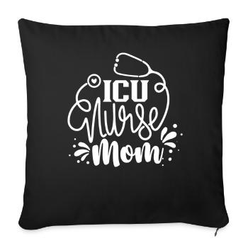 Intensive Care Nurse Mama Intensive Care - Sofa pillowcase 17,3'' x 17,3'' (45 x 45 cm) - black - Front
