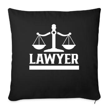 Diplôme d’avocat Avocat Droit - Housse de coussin décorative 45 x 45 cm - noir - Devant