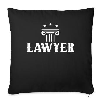 Lawyer Law Lawyer Degree - Sofa pillowcase 17,3'' x 17,3'' (45 x 45 cm) - black - Front
