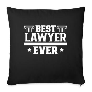 Meilleur avocat Avocat Avocat - Housse de coussin décorative 45 x 45 cm - noir - Devant