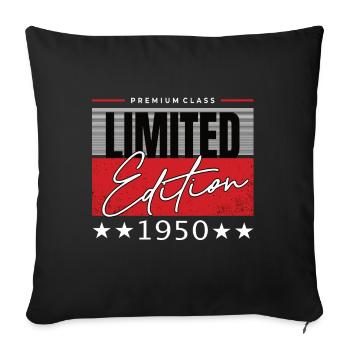 Édition limitée 1950 - Housse de coussin décorative 45 x 45 cm - noir - Devant