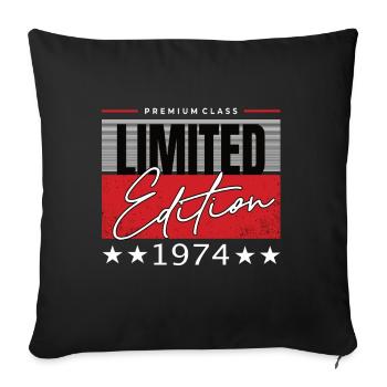 Édition limitée 1974 - Housse de coussin décorative 45 x 45 cm - noir - Devant