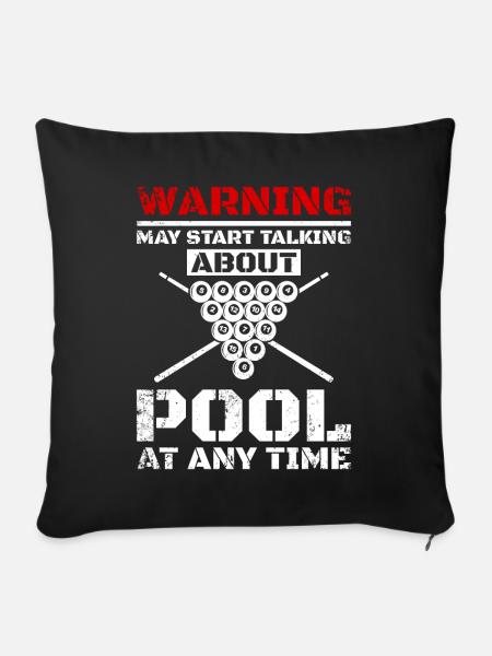 Talking about billiards pool - Sofakissenbezug 45 x 45 cm - Schwarz