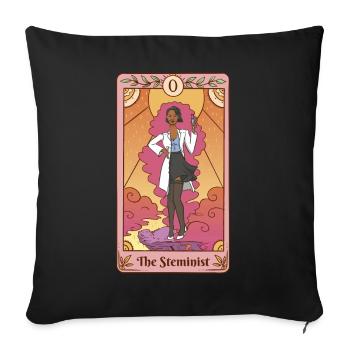 Steminist Tarot Women In Stem Art - Sofa pillowcase 17,3'' x 17,3'' (45 x 45 cm) - black - Front