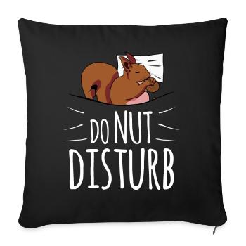 Squirrel Sleep Bed Tired Squirrel - Sofa pillowcase 17,3'' x 17,3'' (45 x 45 cm) - black - Front