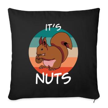 Eichhörnchen Retro Squirrel - Sofa pillowcase 17,3'' x 17,3'' (45 x 45 cm) - black - Front