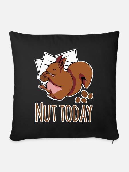 Eichhörnchen Nut Today - Sofakissenbezug 45 x 45 cm - Schwarz