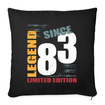 40. Geburtstag Jahrgang 1983 Legend Since 1983 - Sofakissenbezug 45 x 45 cm - Schwarz - Vorne